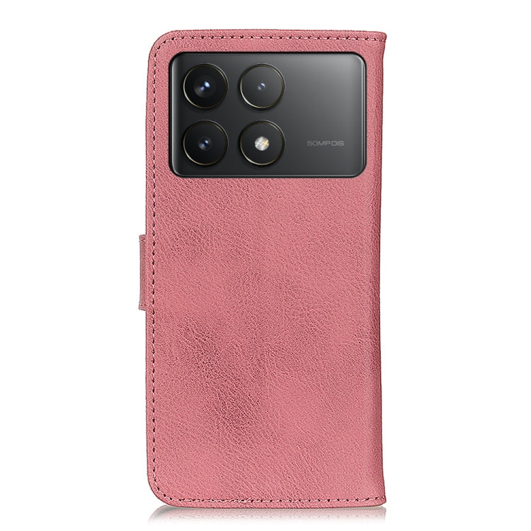 For Xiaomi Redmi K70 5G / K70 Pro 5G KHAZNEH Cowhide Texture Flip Leather Phone Case(Pink) - K70 Cases by buy2fix | Online Shopping UK | buy2fix