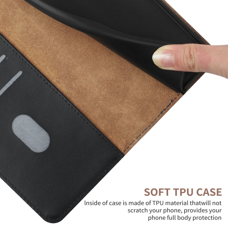 For Realme C67 4G Genuine Leather Fingerprint-proof Flip Phone Case(Black) - C67 Cases by buy2fix | Online Shopping UK | buy2fix