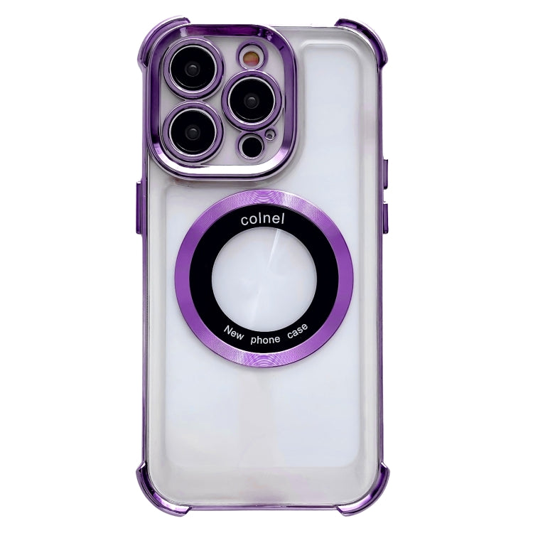 For iPhone 14 Pro 6D Electroplating Armor Magsafe Phone Case(Purple) - iPhone 14 Pro Cases by buy2fix | Online Shopping UK | buy2fix