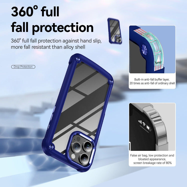 For iPhone 16 Pro Max TPU + PC Lens Protection Phone Case(Blue) - iPhone 16 Pro Max Cases by buy2fix | Online Shopping UK | buy2fix