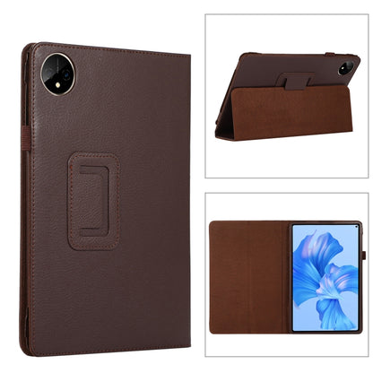 For Huawei MatePad Pro 11 2024 Litchi Texture Leather Tablet Case with Holder(Brown) - Huawei by buy2fix | Online Shopping UK | buy2fix