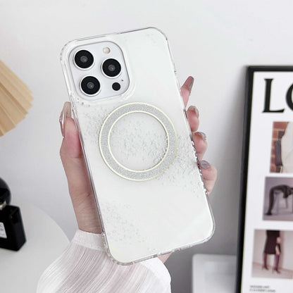 For iPhone 12 Dual-side IMD Marble Magsafe Phone Case(White) - iPhone 12 / 12 Pro Cases by buy2fix | Online Shopping UK | buy2fix