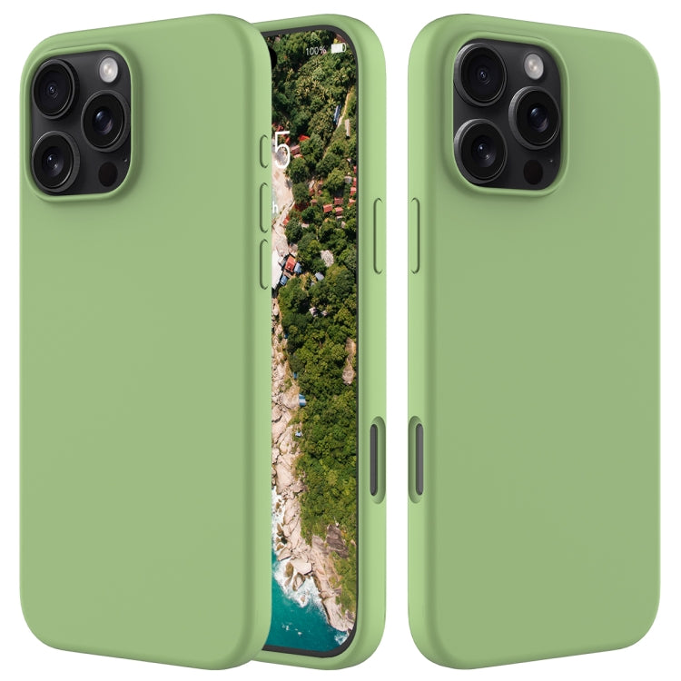 For iPhone 16 Pro Solid Color Silicone Phone Case(Mint Green) - More iPhone Cases by buy2fix | Online Shopping UK | buy2fix