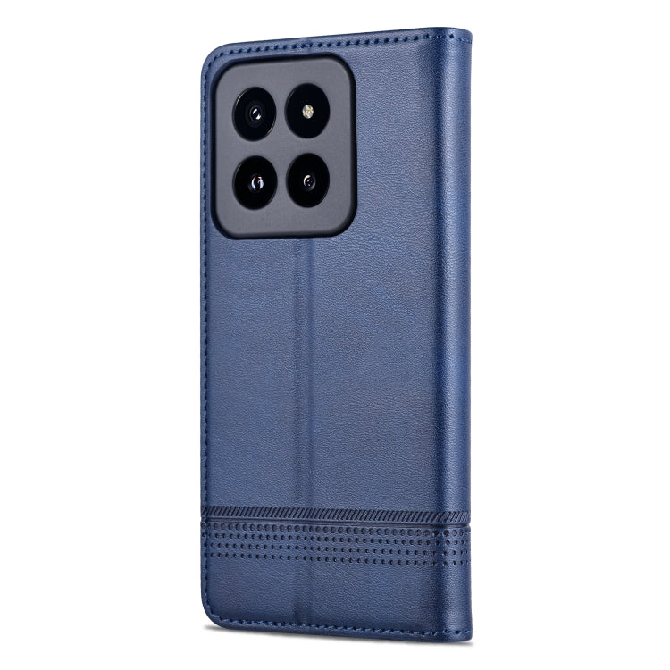 For Xiaomi 14 Pro AZNS Magnetic Calf Texture Flip Leather Phone Case(Dark Blue) - 14 Pro Cases by AZNS | Online Shopping UK | buy2fix