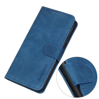 For iPhone 16 KHAZNEH Retro Texture Leather Phone Case(Blue) - iPhone 16 Cases by buy2fix | Online Shopping UK | buy2fix