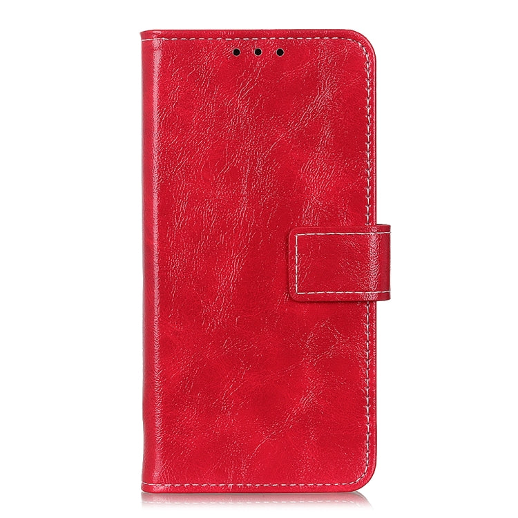 For iPhone 16 Retro Crazy Horse Texture Horizontal Flip Leather Phone Case(Red) - iPhone 16 Cases by buy2fix | Online Shopping UK | buy2fix