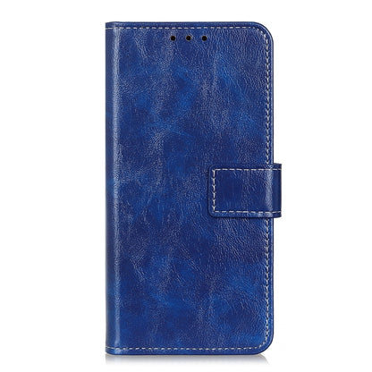 For iPhone 16 Pro Max Retro Crazy Horse Texture Horizontal Flip Leather Phone Case(Blue) - iPhone 16 Pro Max Cases by buy2fix | Online Shopping UK | buy2fix