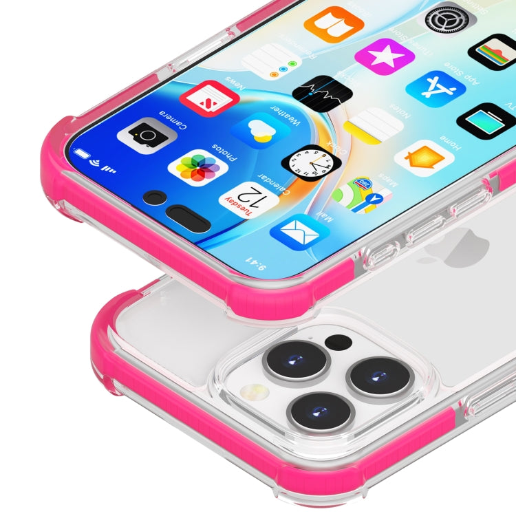 For iPhone 16 Pro Max Four-corner Shockproof TPU + Acrylic Phone Case(Pink) - iPhone 16 Pro Max Cases by buy2fix | Online Shopping UK | buy2fix