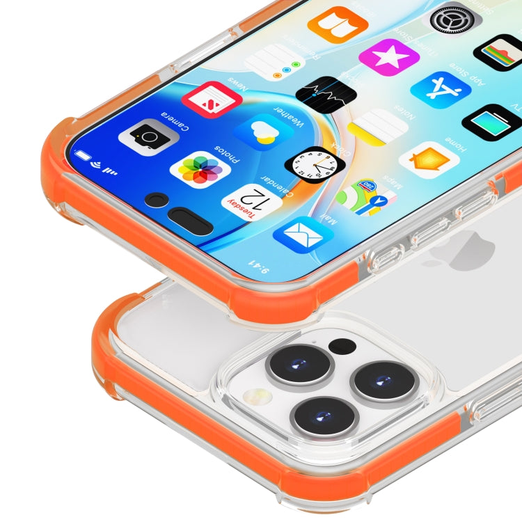 For iPhone 16 Pro Four-corner Shockproof TPU + Acrylic Phone Case(Orange) - iPhone 16 Pro Cases by buy2fix | Online Shopping UK | buy2fix