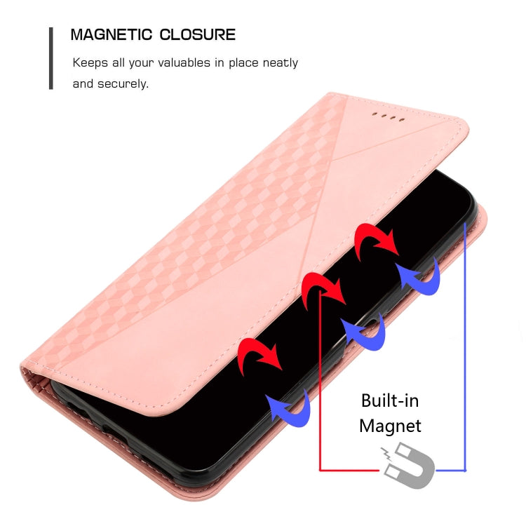 For Xiaomi Redmi K70 / K70 Pro Diamond Splicing Skin Feel Magnetic Leather Phone Case(Rose Gold) - K70 Pro Cases by buy2fix | Online Shopping UK | buy2fix