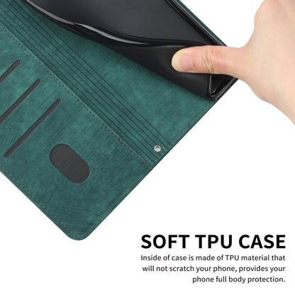 For Xiaomi Redmi K70 / K70 Pro Skin Feel Stripe Pattern Leather Phone Case with Long Lanyard(Green) - K70 Pro Cases by buy2fix | Online Shopping UK | buy2fix