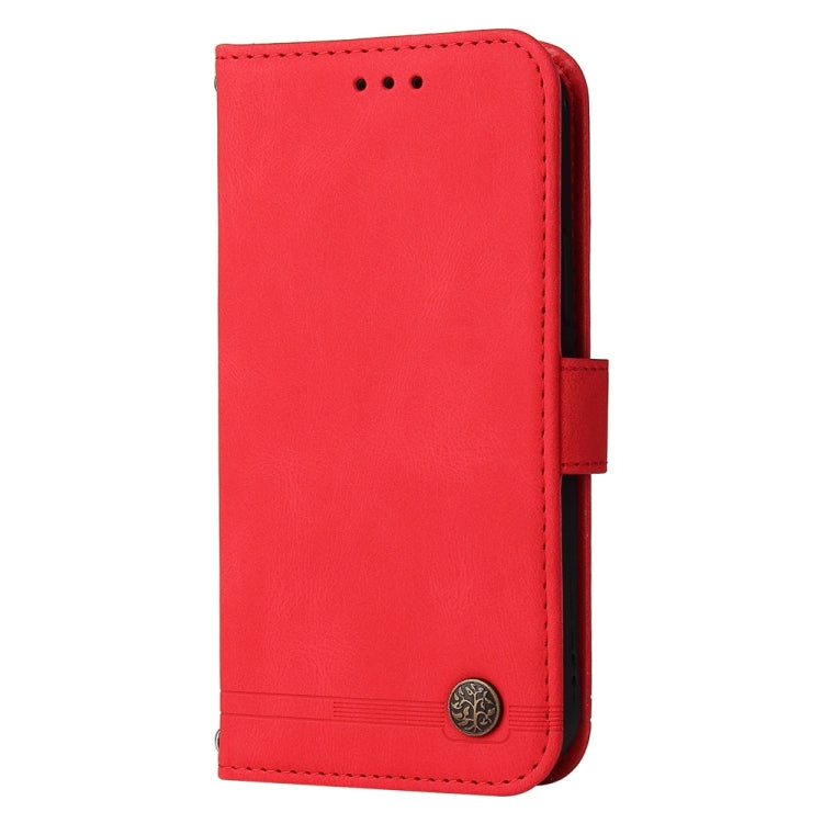 For iPhone 16 Pro Skin Feel Life Tree Leather Phone Case(Red) - iPhone 16 Pro Cases by buy2fix | Online Shopping UK | buy2fix