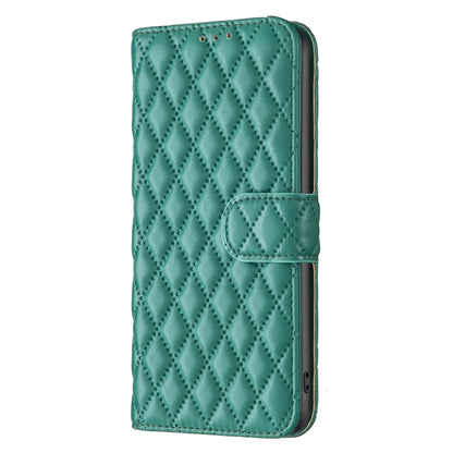 For iPhone 16 Pro Diamond Lattice Wallet Flip Leather Phone Case(Green) - iPhone 16 Pro Cases by buy2fix | Online Shopping UK | buy2fix