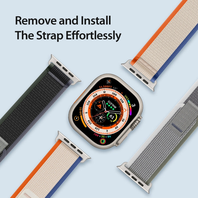 For Apple Watch 6 44mm DUX DUCIS YJ Series Nylon Watch Band(Orange Beige) - Watch Bands by DUX DUCIS | Online Shopping UK | buy2fix