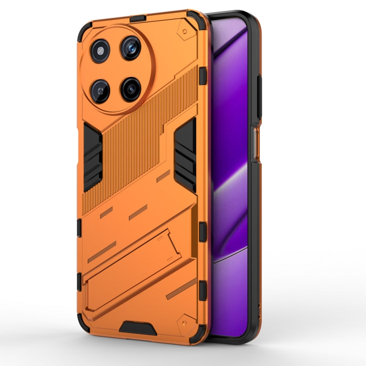 For Realme 11 4G Global Punk Armor 2 in 1 PC + TPU Phone Case with Holder(Orange) - Realme Cases by buy2fix | Online Shopping UK | buy2fix