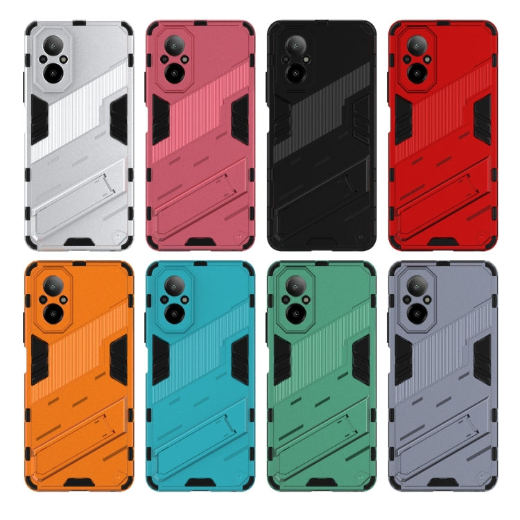 For Realme C67 4G Global Punk Armor 2 in 1 PC + TPU Phone Case with Holder(Orange) - Realme Cases by buy2fix | Online Shopping UK | buy2fix