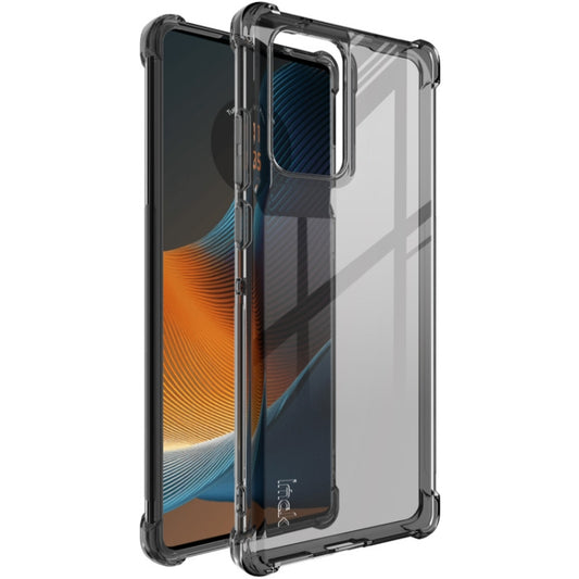 For Motorola Edge 50 Fusion 5G imak Shockproof Airbag TPU Phone Case(Transparent Black) - Motorola Cases by imak | Online Shopping UK | buy2fix