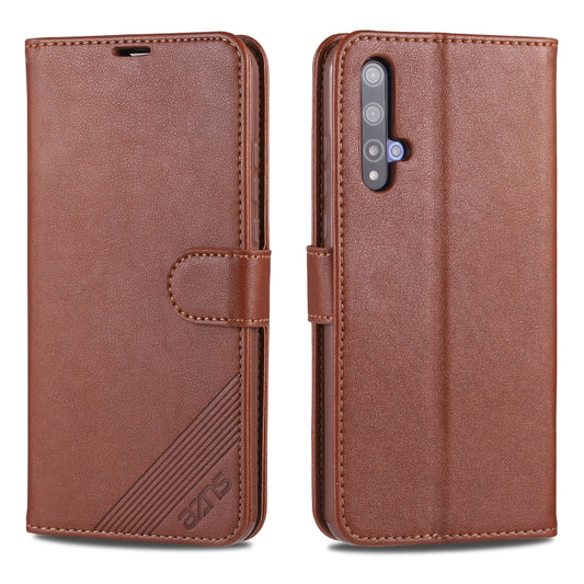 For Huawei Nova 5 / 5 Pro AZNS Sheepskin Texture Horizontal Flip Leather Case with Holder & Card Slots & Wallet(Brown) - Huawei Cases by AZNS | Online Shopping UK | buy2fix