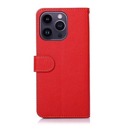 For iPhone 16 Pro KHAZNEH Litchi Texture Leather RFID Phone Case(Red) - iPhone 16 Pro Cases by buy2fix | Online Shopping UK | buy2fix