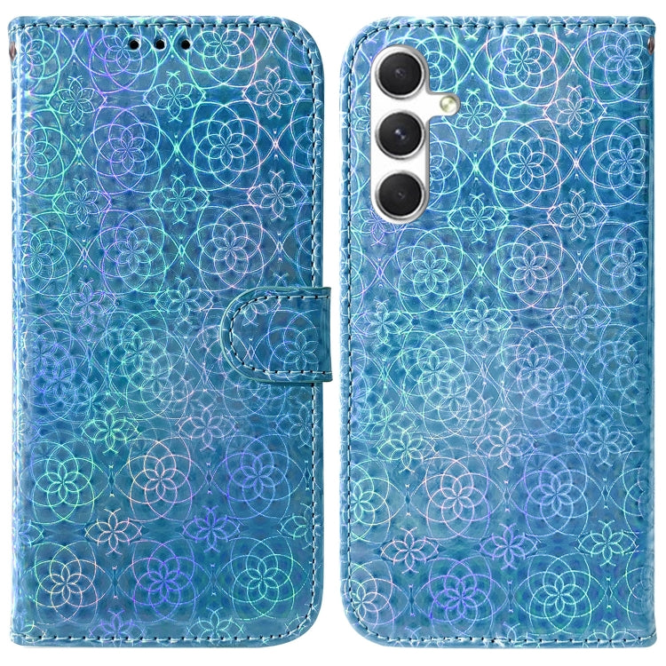 For Samsung Galaxy S24+ 5G Colorful Magnetic Buckle Leather Phone Case(Blue) - Galaxy S24+ 5G Cases by buy2fix | Online Shopping UK | buy2fix