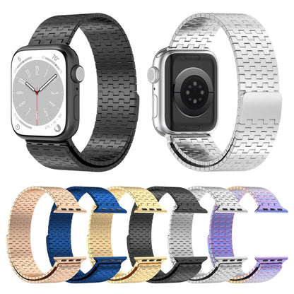 For Apple Watch Ultra 49mm Magnetic Buckle Stainless Steel Metal Watch Band(Colorful) - Watch Bands by buy2fix | Online Shopping UK | buy2fix