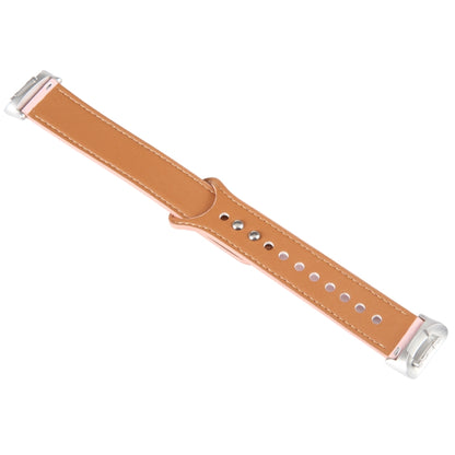 For Fitbit Charge 5 PU Leather Replacement Watch Band(Pink) - Watch Bands by buy2fix | Online Shopping UK | buy2fix