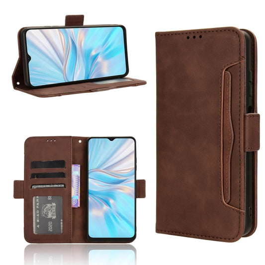 For Blackview Oscal C70 Skin Feel Calf Texture Card Slots Leather Phone Case(Brown) - More Brand by buy2fix | Online Shopping UK | buy2fix