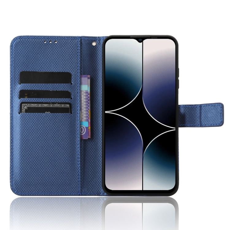 For Ulefone Note 16 Pro Diamond Texture Leather Phone Case(Blue) - Ulefone Cases by buy2fix | Online Shopping UK | buy2fix