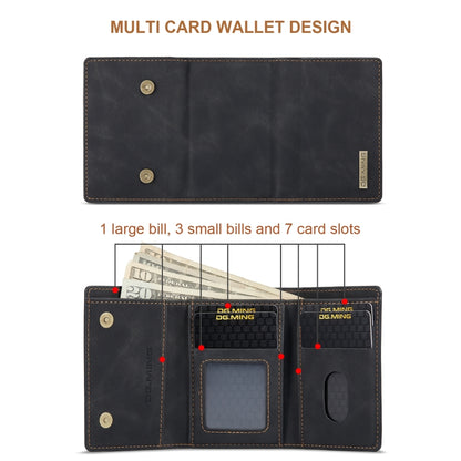 For Sony Xperia 10 VI DG.MING M1 Series 3-Fold Multi Card Wallet + Magnetic Phone Case(Black) - Sony Cases by DG.MING | Online Shopping UK | buy2fix