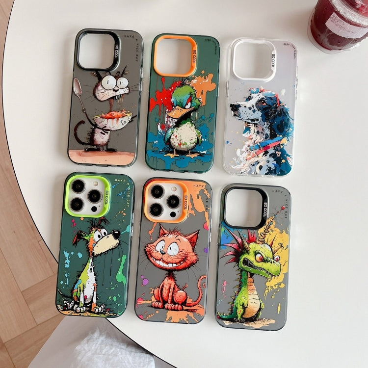 For iPhone 16 Pro Max Animal Pattern Oil Painting Series PC + TPU Phone Case(Astronaut) - iPhone 16 Pro Max Cases by buy2fix | Online Shopping UK | buy2fix