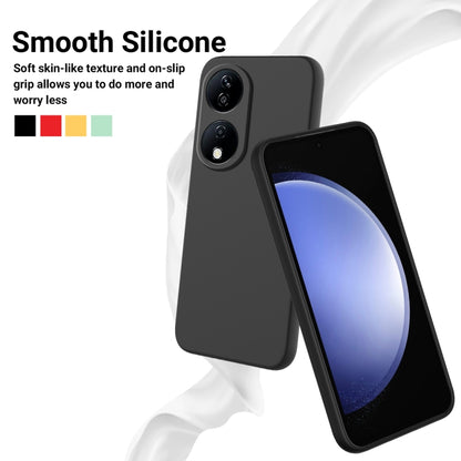 For Honor 90 Smart Pure Color Liquid Silicone Shockproof Phone Case(Black) - Honor Cases by buy2fix | Online Shopping UK | buy2fix