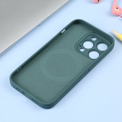 For iPhone 16 Pro Liquid Silicone Magsafe Phone Case(Dark Green) - iPhone 16 Pro Cases by buy2fix | Online Shopping UK | buy2fix