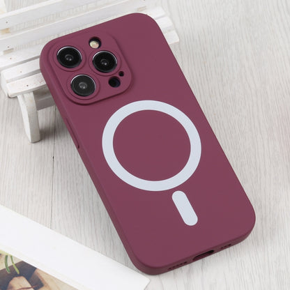 For iPhone 16 Liquid Silicone Magsafe Phone Case(Wine Red) - iPhone 16 Cases by buy2fix | Online Shopping UK | buy2fix