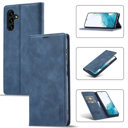 For Samsung Galaxy S23 FE 5G LC.IMEEKE Strong Magnetism Microfiber Leather Phone Case(Blue) - Galaxy S23 FE 5G Cases by LC.IMEEKE | Online Shopping UK | buy2fix