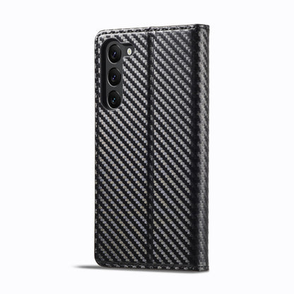 For Samsung Galaxy S24+ 5G LC.IMEEKE Carbon Fiber Leather Phone Case(Vertical Black) - Galaxy S24+ 5G Cases by LC.IMEEKE | Online Shopping UK | buy2fix