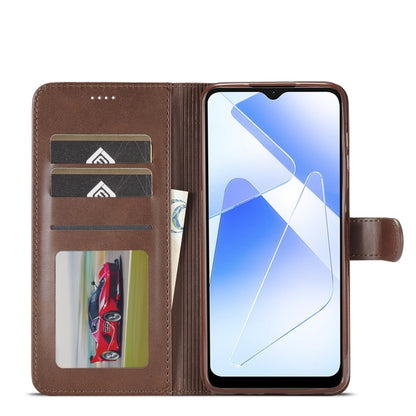 For Samsung Galaxy A55 5G LC.IMEEKE Calf Texture Leather Phone Case(Coffee) - Galaxy Phone Cases by LC.IMEEKE | Online Shopping UK | buy2fix