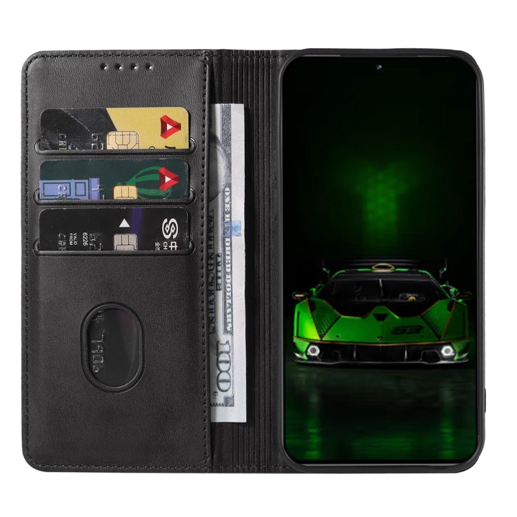 For Redmi K70 Pro Lamborghini Magnetic Closure Leather Phone Case(Black) - Xiaomi Cases by buy2fix | Online Shopping UK | buy2fix