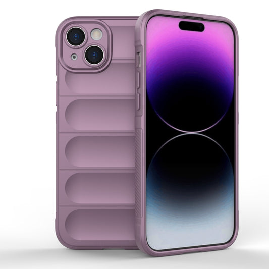 For iPhone 15 Plus Magic Shield TPU + Flannel Phone Case(Purple) - iPhone 15 Plus Cases by buy2fix | Online Shopping UK | buy2fix