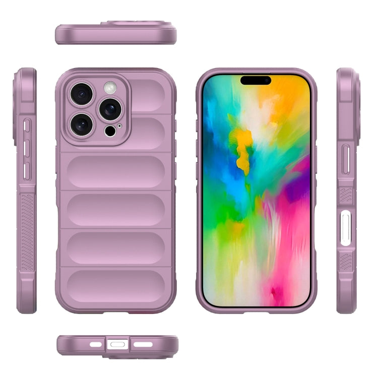 For iPhone 16 Pro Magic Shield TPU + Flannel Phone Case(Purple) - iPhone 16 Pro Cases by buy2fix | Online Shopping UK | buy2fix