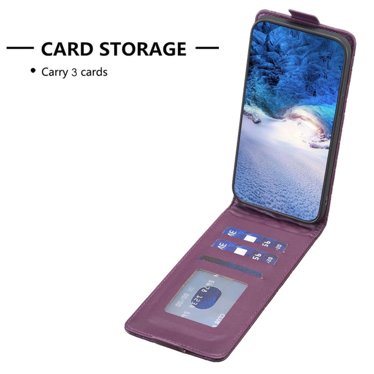 For Xiaomi Redmi Note 13 Pro 4G Global Diamond Lattice Vertical Flip Leather Phone Case(Dark Purple) - Note 13 Pro Cases by buy2fix | Online Shopping UK | buy2fix