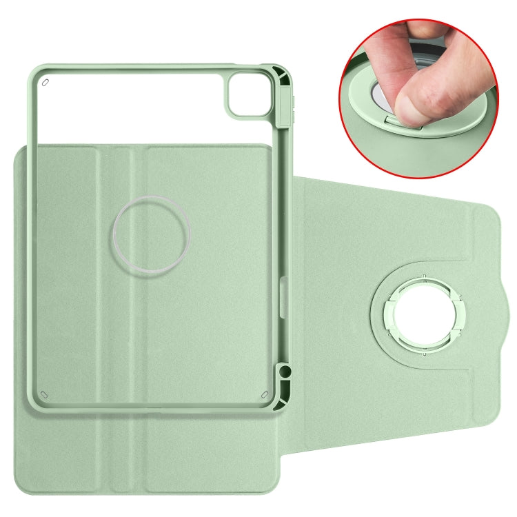 For iPad Pro 13 2024 Acrylic 360 Rotation Detachable Leather Tablet Case(Green) - iPad Pro 13 2024 Cases by buy2fix | Online Shopping UK | buy2fix