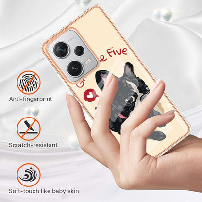 For Xiaomi Redmi Note 12 Pro+ Global Electroplating Marble Dual-side IMD Phone Case(Lucky Dog) - Xiaomi Cases by buy2fix | Online Shopping UK | buy2fix