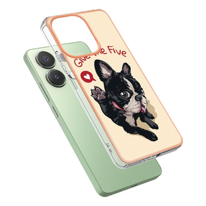 For Xiaomi Redmi Note 13 4G Global Electroplating Marble Dual-side IMD Phone Case(Lucky Dog) - Note 13 Cases by buy2fix | Online Shopping UK | buy2fix