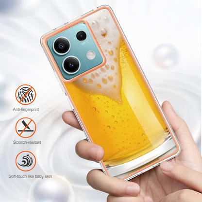 For Xiaomi Redmi Note 13 5G Electroplating Marble Dual-side IMD Phone Case(Draft Beer) - Note 13 Cases by buy2fix | Online Shopping UK | buy2fix