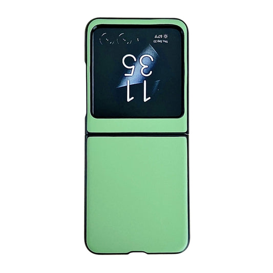 For Motorola Razr 40 Ultra Solid Color Leather Texture Phone Case(Green) - Motorola Cases by buy2fix | Online Shopping UK | buy2fix