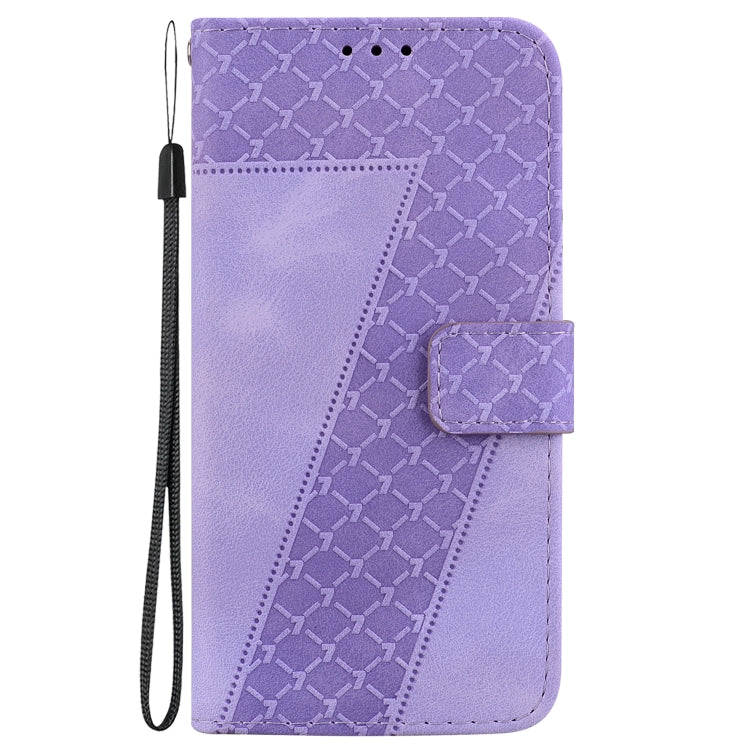 For Samsung Galaxy S22 Ultra 5G 7-shaped Embossed Leather Phone Case(Purple) - Galaxy S22 Ultra 5G Cases by buy2fix | Online Shopping UK | buy2fix
