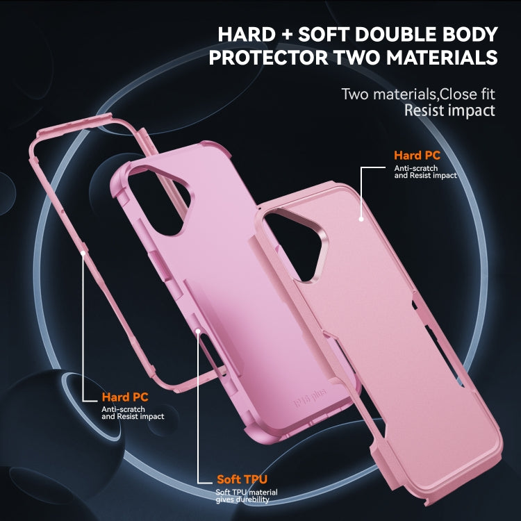 For iPhone 16 Commuter Shockproof TPU + PC Phone Case(Pink) - iPhone 16 Cases by buy2fix | Online Shopping UK | buy2fix