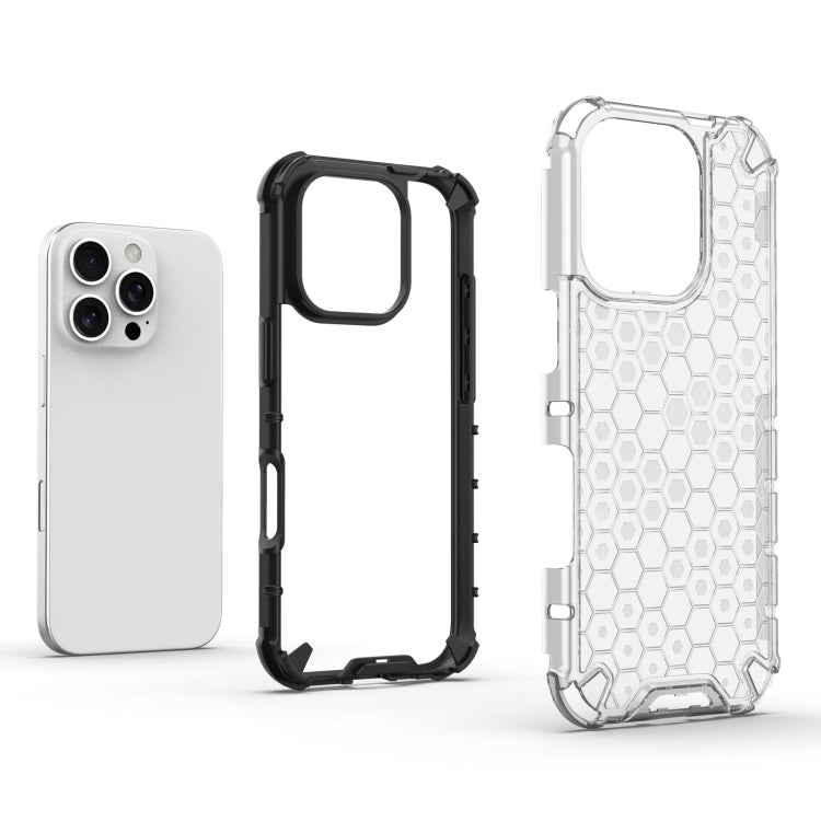 For iPhone 16 Pro Honeycomb Shockproof Phone Case(Green) - iPhone 16 Pro Cases by buy2fix | Online Shopping UK | buy2fix