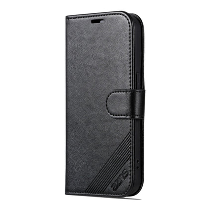 For iPhone 15 Pro Max AZNS Sheepskin Texture Flip Leather Phone Case(Black) - iPhone 15 Pro Max Cases by AZNS | Online Shopping UK | buy2fix