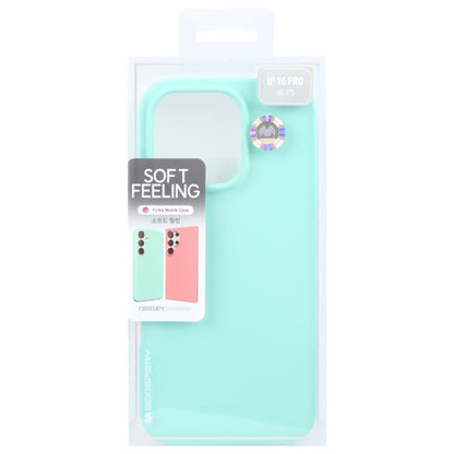 For iPhone 16 Pro GOOSPERY SOFT FEELING Liquid TPU Soft Phone Case(Mint Green) - iPhone 16 Pro Cases by GOOSPERY | Online Shopping UK | buy2fix